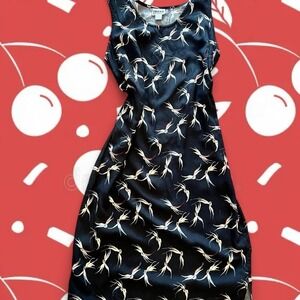 Super cute boho‎ quirky floral print vintage 1990s 100% silk Chicos dress